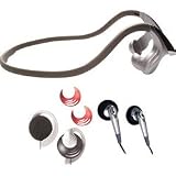 Earhugger Mid-Ear Neckband Headphones, Ear-Clip Headphones And Earbud Headphones
