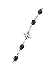 20" Freshwater Black Cultured Baroque Pearl Station Necklace