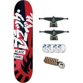 Black Label Banzai Complete Skateboard - 8.5 Blacklight
