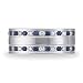 Platinum 8mm Channel Set Benchmark Diamond and Blue Sapphire Mens Eternity Wedding Band Ring Size from 8 to 12 (1.35~1.57 cttw, G Color, SI1 Clarity, AAA Quality)