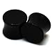 Black Acrylic Plain Double Flared UV Ear Gauges Plugs ~ 4G ~ 5.2mm ~ Sold as a Pair
