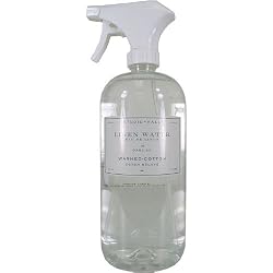 k.hall Designs Washed Cotton Scent Linen Water Spray Bottle, 16 Oz