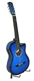 New Blue Electric Acoustic Guitar Cutaway Style W/ Accessories