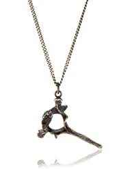 M.Cohen Handmade Designs Cross On Stamped Brass Bead and White Yak Bone Necklace