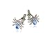 Wicked Spider Sterling Silver Cufflinks with Inset Crystal with Presentation Box