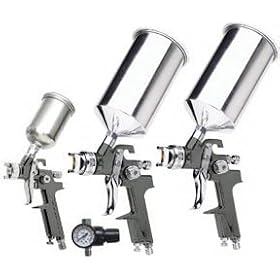 Titan Tools Vaper 19220 4-Piece Triple Set-Up HVLP Spray Gun Kit by Titan