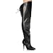 4 Inch Women's Sexy Thigh High Boot With Ultra Wide Shaft Thigh Boot With Lace Single...