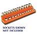 Mechanics Time Saver MTS724 1/4 in. Drive Magnetic Solar Orange Socket Holder 4-14mm Image