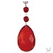 Dress My Cupcake 3.5 Red Faceted Classic Magnetic Hanging Crystals, Set of 3 - Wedding Decor, Hanging Crystal Garland, Party Supplies