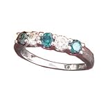 14K 1.00 CTW Blue & White Diamond Anniversary Band