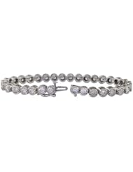 5 CT Diamond Tennis Bracelet Bezel Set 14k White Gold
