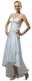 Gerafftes Corsagenkleid, Cocktail- und Abendkleid, Brautkleid, Weiß