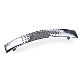 Laurey 59126 Cabinet Hardware 96MM Pull, Geo Design, Polished Chrome