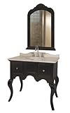 Belle Foret BF80010R Single Basin Console Vanity, Hand Rubbed Black