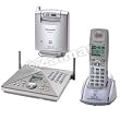 Panasonic KX-TH102-M Multi-Talk V 2.4 GHz 2-Line Digital Expandable Bluetooth Cordless Telephone System w/ Cellular and Video Capability - Color Display Handset and Cordless Camera Pack