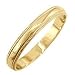 9ct Yellow Gold Millgrained Edge Wedding Band. 3mm Wide.
