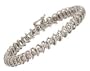 White Traditional Swirl Diamond Bracelet