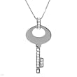 Necklace With Genuine Diamonds in 925 Sterling silver Length 18in