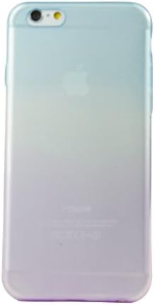 Slickmade Ultra Slim Soft iPhone 6 Case All Clear Transparent Lucid Gradient Ramp Color Colorful Apple iPhone 6 Case (4.7-inch) Scratch Resistant Clear Cover TPU Bumper for iPhone 6(Blue&Purple Clear)