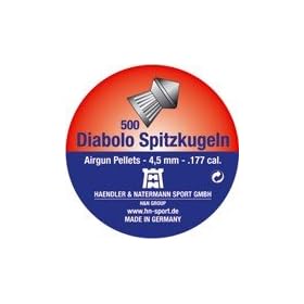 H&N Spitzkugel .177 Cal, 8.64 Grains, Pointed, 500ct