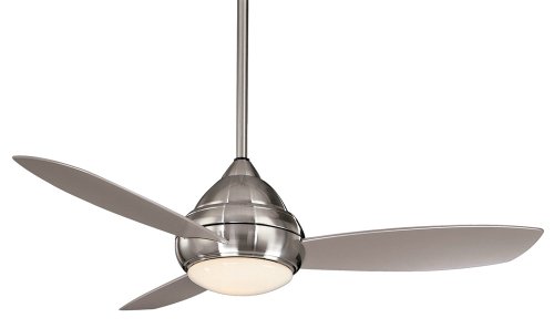 Minka-Aire F577-BNW Minka Aire One Light Outdoor Fan, Brushed Nickel Wet
