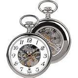 Montre de Poche Royal London en Acier Inoxydable avec Fen�tre M�canique Visible