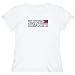 T-Shirt Woman White Elegant Flag 