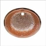 Whitehaus Oval Undermount Hammered Hammered Copper