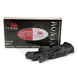 Venom Exam Glove,Nitrile, Black, Small 100 ea