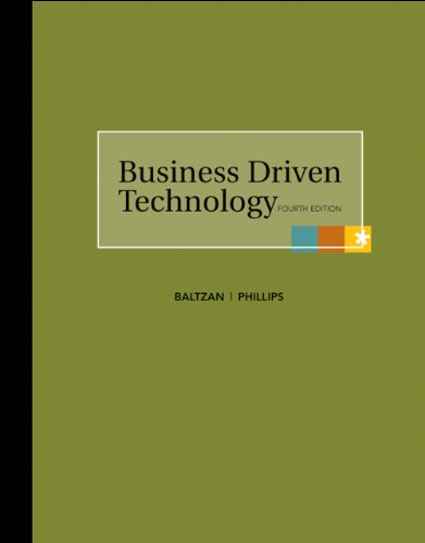 Textbook - Business Driven Technology