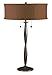 Lighting Enterprises T-1420/1420 Mission Bronze Finish Table Lamp with Coffee Colored Sewn Shade