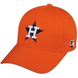 MLB Cooperstown ADULT Houston ASTROS Orange Hat Cap Adjustable Velcro TWILL Throwback