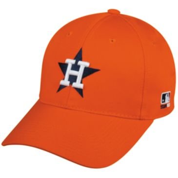 MLB Cooperstown ADULT Houston ASTROS Orange Hat Cap Adjustable Velcro TWILL Throwback