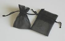 Sheer Organza Favor Bags - 3"x4" - Black Color - 150 Bags