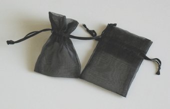 Rina's Garden Organza Favor Bags - 3"x4" - Black Color - 150 Bags
