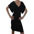 Clearance: Rebecca Beeson Wool Jersey Ruched Dress in Black