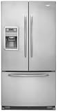 Review Maytag  / Maytag Ice2O Series MFI2569VEA 24.9 cu. ft. French Door Refrigerator with 3 Adjustable Spill-Catcher Glass Shelves, 2 Humidity Crisper, External Ice/Water Dispenser and Beverage Chiller Compartment: Monochromatic Silver Ultra-Finish