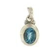 Beautiful Blue Topaz Pendant set in .925 Sterling Silver