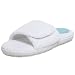 Dearfoams Women's Bliss Waffled Slide Slipper,White,Medium