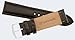 Men's Genuine Italian Leather Watchband Chronograph Style Black 22mm Watch Band