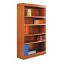 Alera Square Corner Bookcase, Wood Veneer, 6-Shelf, 36w x 12d x 72h , Medium Cherry