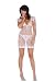 3 PC. Short sleeve chemise with floral and leaves embroidery, and matching G-string. image 1
