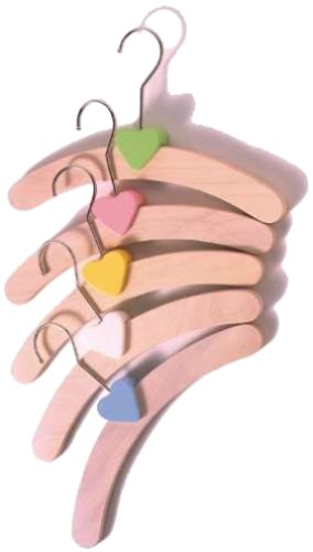 Childrens Toyshop   : Pintoy Heart Clothes Hangers (5-Pack)