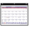 At-A-Glance(R) Monthly Desk/Wall Calendar, 3-Hole Punched With Black Vinyl Holder, 11in. x 8 1/2in., January-December 2004