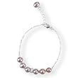 Six Degrees Cultured Pearl Silver Bracelet, Lavender
