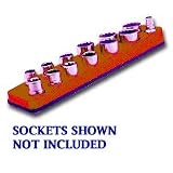 Tools & Hardware : Mechanics Time Saver 717 - 3/8 in. Drive Magnetic Solar Orange Socket Holder 5.5-22mm - Mechanic's Time Savers - 717