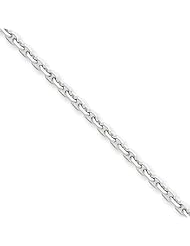 2.5mm, 14 Karat White Gold, Diamond-Cut Cable Chain - 18 inch