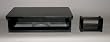 TV and DVD Swivel Stand, Black (20W x 13D x 5-1/2H) with free Remote Control Organizer