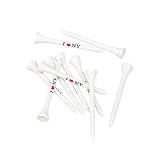 I Love NY / Heart New York Golf Tee - 2 3/4 inch Deluxe Tee - 20 Pack (White)