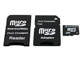 2 GB MicroSD Memory Card with Sony Pro Duo Adapter and SD Adapter